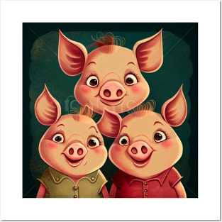 Three Pigs Posters and Art